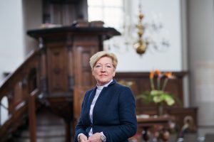 Predikant Fokkelien Oosterwijk neemt afscheid van de Westerkerk