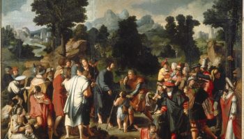 De genezing van de blinde van Jericho, door Lucas van Leyden (1531), Hermitage Amsterdam t/m 27 mei a.s.
